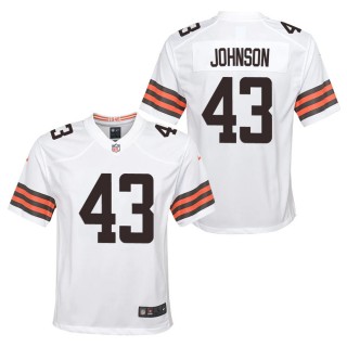 Youth Cleveland Browns John Johnson White Game Jersey