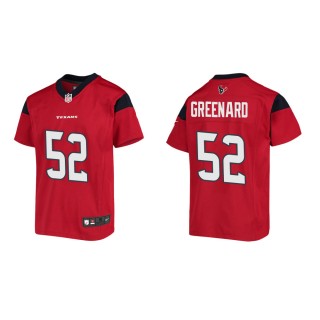 Youth Houston Texans Jonathan Greenard #52 Red Game Jersey