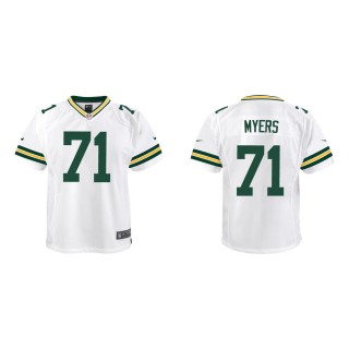 Youth Green Bay Packers Josh Myers #71 White Game Jersey