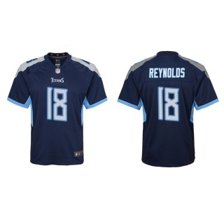 Youth Tennessee Titans Josh Reynolds #18 Navy Game Jersey