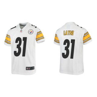 Youth Pittsburgh Steelers Justin Layne #31 White Game Jersey