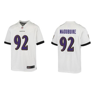 Youth Baltimore Ravens Justin Madubuike #92 White Game Jersey