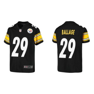 Youth Pittsburgh Steelers Kalen Ballage #29 Black Game Jersey
