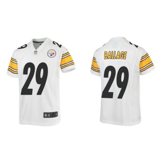 Youth Pittsburgh Steelers Kalen Ballage #29 White Game Jersey