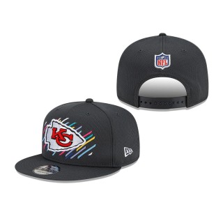 Youth Chiefs Charcoal 2021 NFL Crucial Catch 9FIFTY Snapback Adjustable Hat
