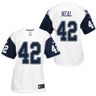 Youth Dallas Cowboys Keanu Neal White Color Rush Game Jersey