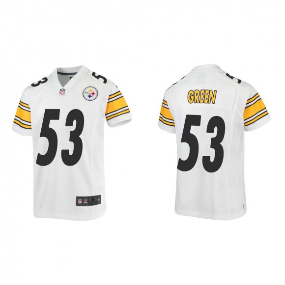 Youth Pittsburgh Steelers Kendrick Green #53 White Game Jersey