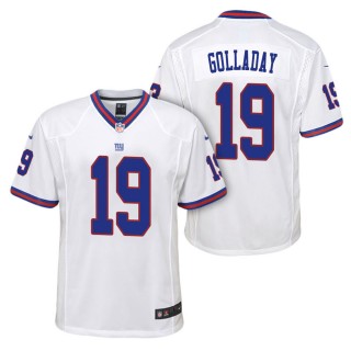 Youth New York Giants Kenny Golladay White Color Rush Game Jersey