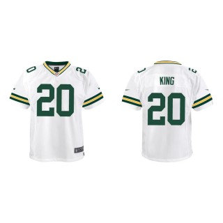 Youth Green Bay Packers Kevin King #20 White Game Jersey
