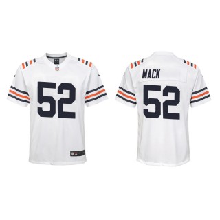 Youth Chicago Bears Khalil Mack #52 White Classic Game Jersey