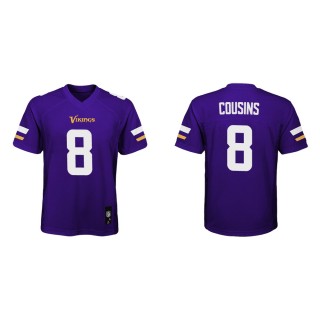 Youth Minnesota Vikings Kirk Cousins #8 Purple Game Jersey