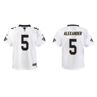 Youth New Orleans Saints Kwon Alexander #5 White Game Jersey