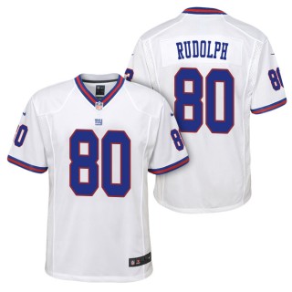 Youth New York Giants Kyle Rudolph White Color Rush Game Jersey