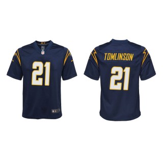 Youth Los Angeles Chargers LaDainian Tomlinson #21 Navy Game Jersey