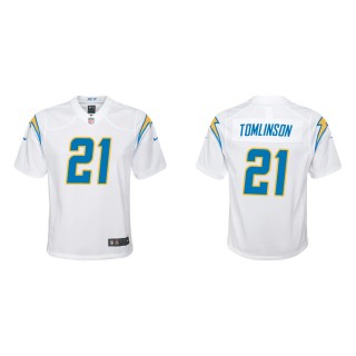 Youth Los Angeles Chargers LaDainian Tomlinson #21 White Game Jersey