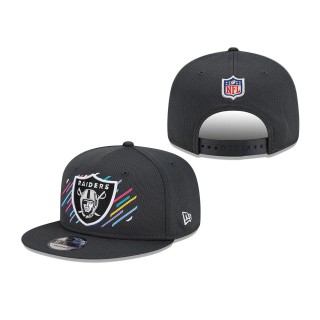 Youth Raiders Charcoal 2021 NFL Crucial Catch 9FIFTY Snapback Adjustable Hat
