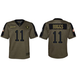 2021 Salute To Service Youth Raiders Henry Ruggs Olive Game Jersey