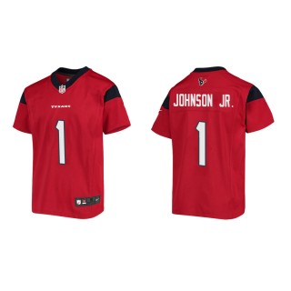 Youth Houston Texans Lonnie Johnson Jr. #1 Red Game Jersey