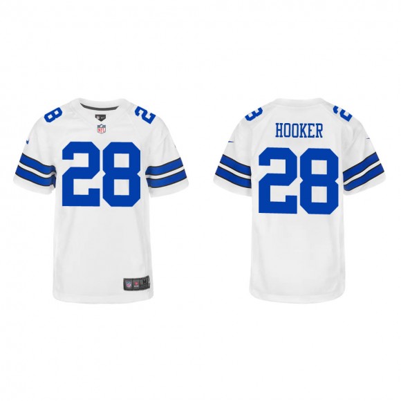 Youth Dallas Cowboys Malik Hooker #28 White Game Jersey