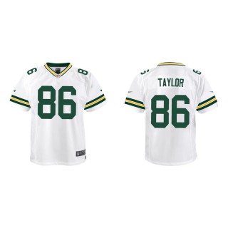 Youth Green Bay Packers Malik Taylor #86 White Game Jersey