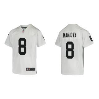 Youth Las Vegas Raiders Marcus Mariota #8 White Game Jersey