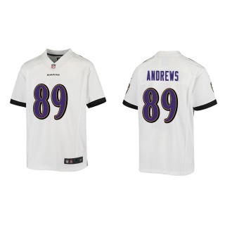 Youth Baltimore Ravens Mark Andrews #89 White Game Jersey