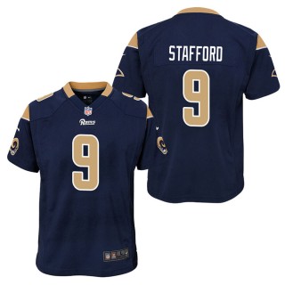 Youth Los Angeles Rams Matthew Stafford Navy Game Jersey