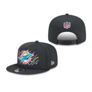 Youth Dolphins Charcoal 2021 NFL Crucial Catch 9FIFTY Snapback Adjustable Hat