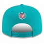 Youth Miami Dolphins Aqua Black 2021 NFL Sideline Road 9FIFTY Snapback Hat