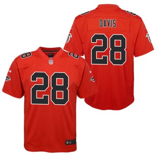 Youth Atlanta Falcons Mike Davis Red Color Rush Game Jersey
