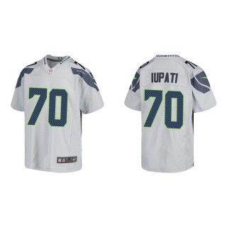 Youth Seattle Seahawks Mike Iupati #70 Gray Game Jersey