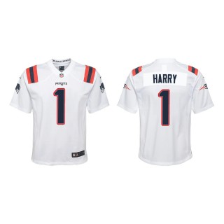 Youth New England Patriots N'Keal Harry #1 White Game Jersey