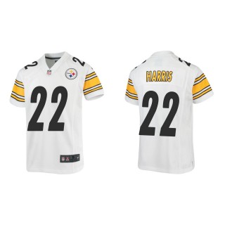 Youth Pittsburgh Steelers Najee Harris #22 White Game Jersey