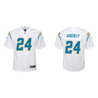 Youth Los Angeles Chargers Nasir Adderley #24 White Game Jersey