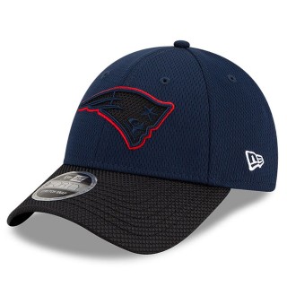 Youth New England Patriots Navy Black 2021 NFL Sideline Home 9FORTY Adjustable Hat
