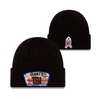 2021 Salute To Service Youth Giants Black Cuffed Knit Hat
