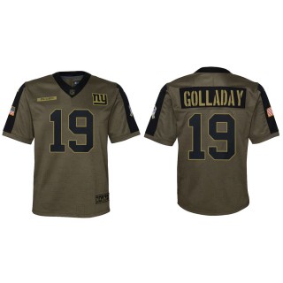 2021 Salute To Service Youth Giants Kenny Golladay Olive Game Jersey