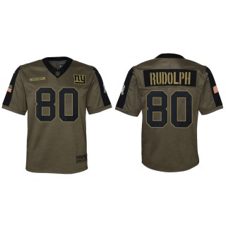 2021 Salute To Service Youth Giants Kyle Rudolph Olive Game Jersey