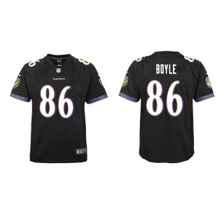 Youth Baltimore Ravens Nick Boyle #86 Black Game Jersey