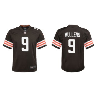 Youth Cleveland Browns Nick Mullens #9 Brown Game Jersey