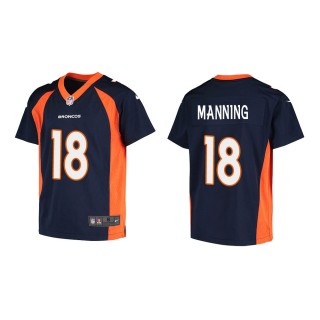 Youth Denver Broncos Peyton Manning #18 Navy Game Jersey