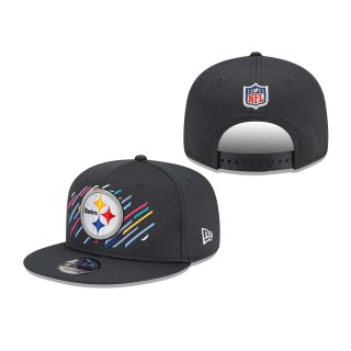 Youth Steelers Charcoal 2021 NFL Crucial Catch 9FIFTY Snapback Adjustable Hat