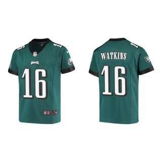 Youth Philadelphia Eagles Quez Watkins #16 Midnight Green Game Jersey