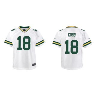 Youth Green Bay Packers Randall Cobb #18 White Game Jersey