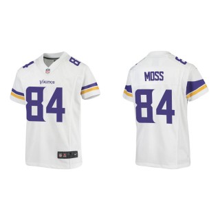 Youth Minnesota Vikings Randy Moss #84 White Game Jersey