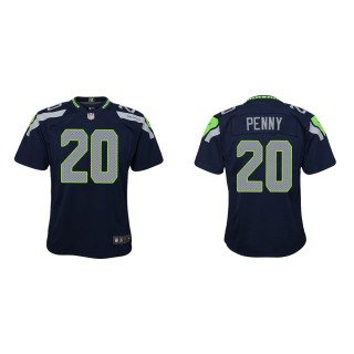 Youth Seattle Seahawks Rashaad Penny #20 College Navy Game Jersey