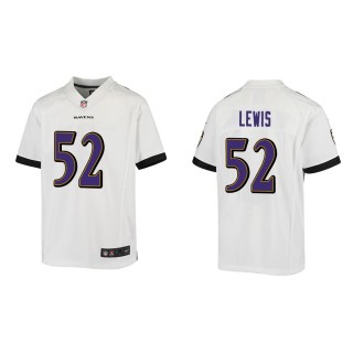 Youth Baltimore Ravens Ray Lewis #52 White Game Jersey