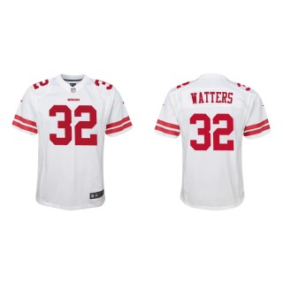 Youth San Francisco 49ers Ricky Watters #32 White Game Jersey