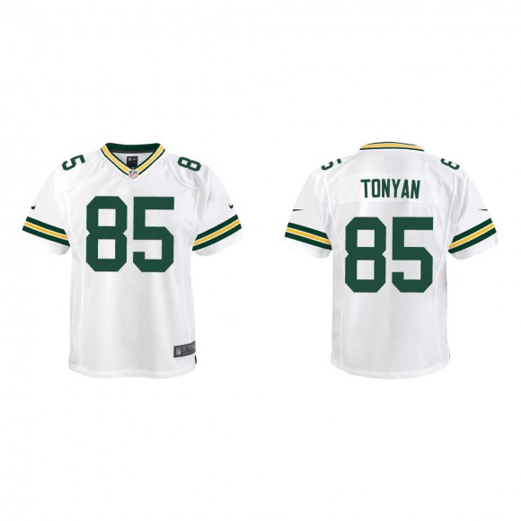 Youth Green Bay Packers Robert Tonyan #85 White Game Jersey