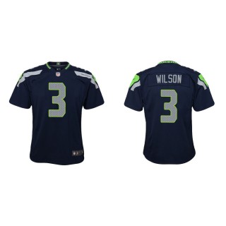 Youth Seattle Seahawks Russell Wilson #3 College Navy Game Jersey